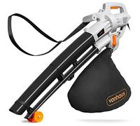 VonHaus Aspirateur Souffleur de Feuilles 3 000 W - Aspirateur Ramasse Feuilles Filaire, Nettoie Les Jardins, Gouttières, Allées, etc. - Bandoulière, roulettes, 35L Collection Sac