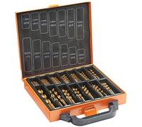 VonHaus Jeu de forets à Métaux avec Mallette de Transport - Coffret Forets Métaux - 99 Forets en Acier Rapide de 1,5 à 10 mm avec revêtement en titane - Pour Percer le Bois, la Maçonnerie et le Métal