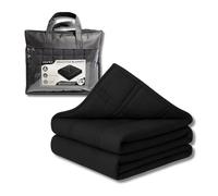 Vonia Couverture Lestée 7kg - Couette Lestée Adulte pour Lit 1 Personne | Plaid Lesté 150x200 cm Anti-Stress et Relaxation | Grosse Couverture Lourde en Polyester Respirant, Noir