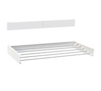 Vonia Séchoir Mural Pliable Blanc Étendoir Gain de Place 6 m 100 x 50 cm Charge 25 kg