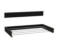 Vonia Séchoir Mural Pliable Noir 80 cm Étendoir Gain de Place 4 m Charge 25 kg