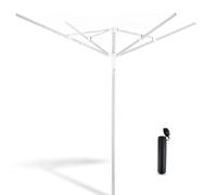 Vonia Séchoir Parapluie Extérieur - Étendoir à Linge Grande Capacité 45m avec Ancrage au Sol | Séchoir à Linge Pliable et Rotatif pour Jardin | Stable Blanc Tancarville Etendoir Interieur et Exterieur