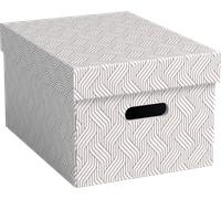 VONL 61410001 - Boîtes d'archives, recy s, Gr. M, 3 pièces, blanc/gris