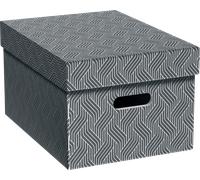 VONL 61410085 - Boîtes d'archives, recy s, Gr. M, 3 pièces, anthracite/blanc