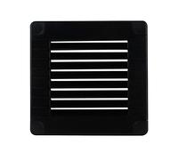 VONLIS® Lüftungsgitter Abluftgitter Lamellengitter Insektenschutz Kunststoff eckig 100 x 100 mm anthrazit/graphit