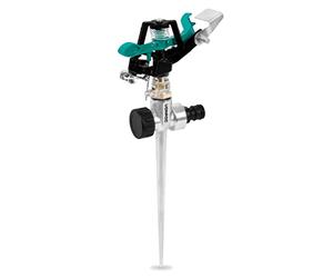 VONROC Arroseur à Pulsation en Métal - Arroseur de Jardin Secteur et Cercle - 2,5 Bars - Surface Maximum 450m2 - Secteur réglable de 20° à 360° - Pelouse et Gazon
