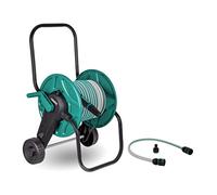 VONROC Chariot Enrouleur Tuyau Arrosage - Raccord Tuyau et Robinet Inclus - Tuyau d'Arrosage 20 Mètres - Idéal pour Arroser Pelouse, Entretien Voiture ou Remplissage Piscine - Facile à Déplacer