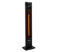 VONROC Chauffage Extérieur Terrasse Sur Pied 2000W Filicudi - Lampe Infrarouge Chauffante 107 cm avec Télécommande - 2 Niveaux de Chaleur - Élément En Carbone - Temps Chauffe 3 Sec