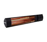 Vonroc Chauffage Terrasse Extérieur Marsili 2000W - Chauffage Mural Aluminium Noir Mat IP65 - Chauffe en 1 sec - Avec Télécommande - Support Suspension Inclus - S'installe Aussi sur Pied, Suspendu