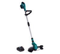 VONROC Débroussailleuse sans Fil 20V - 1 Batterie 4.0 et Chargeur Inclus - 250mm - Inclinaison avec La Lance Télescopique - Système Tap et Go - Doubles Roues Latérales, Travail Ergonomique