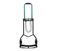 VONROC Diable Pliant - Diable de Transport Aluminium Compact Charge Maximale 80 kg - Hauteur Manche Extensible 96 cm, Plate-Forme Antidérapante - Tendeur Élastique de 1,5m Inclus