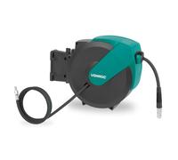 VONROC Enrouleur automatique de tuyau d'air PRO VONROC - Incl. tuyau d'air de 15m, tuyau d'entrée de 1m et kit de montage mural - 17 bar/250 PSI - Raccords universels EURO/DIN 7.2mm