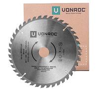 VONROC Lame de Scie à Onglet Universelle 216x30mm - Coupe Précise, Polyvalente - Haute Qualité, 40 Dents - Disque Circulaire 216x30x40 - Anneau de Réduction