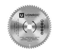 VONROC Lame de Scie Universelle pour Bois 60 Dents - Lame Scie Circulaire à Onglet Radiale 185x20mm de Diamètre - Compatible avec Scie Circulaire sur Table - Vitesse max. 7000 tr/min