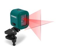 VONROC Laser à lignes croisées à batterie VONROC - rouge - 4V - 1800mAh - Mise à niveau auto - portée de 10 mètres - Avec système de fixation, câble USB-C et sac à outil