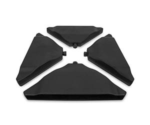 VONROC Lot de 4 Dalle de Parasol Triangulaires Remplissables - Lestage Poids Parasol Remplir de Sable, d'eau ou de Ciment 80kg - Parasol Déporté - Compatibles avec Base Transversale 50x50