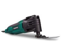 VONROC Outil Multifonction Oscillant 300W-6 Accessoires, Sac de Rangement-1 Outil Oscillant Multifonction 1 lame de Scie Universelle 1 Couteau à Gratter 1 Plaque de Ponçage 3 Feuilles Papier de Verre