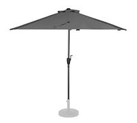 VONROC Parasol déporté Magione - Premium 270x135cm - Parasol de Balcon - Demi-Rond - Installation Facile - Protection UPF 50+ - Housse Incluse