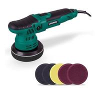 VONROC Polisseuse Excentrique 650W - Démarrage Progressif, Vitesse Variable, Plateau 125mm, Double Mouvement Orbital - 7 Disques de Polissage Inclus - Pour Voiture, Moto, Bateau - Sac de Rangement