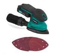 VONROC Ponceuse Delta 20V - Compacte & Puissante - Pour Coins, Bords & Petites Surfaces - In atterie 2.0Ah, Chargeur, Sac & Abrasifs - Extraction Poussière