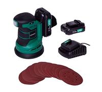 VONROC Ponceuse Excentrique 20V - Ponceuse Sans Fil Ø 125 mm - Ponceuse Avec 2 Batteries 2.0 Ah et Chargeur Inclus, Sac de Poussière & 12 Feuilles Abrasives Incluent - Idéal Ponçage Grossier