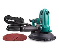 VONROC Ponceuse Murale 750W - Kit Professionnel Complet Nettoyage, Tuyau pour Aspirer Poussière - Ponceuse Excentrique Mur et Plafond - Câble 4 Mètres, Tête Pivotante - Pour un Résultat Lisse