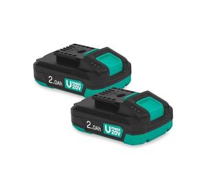 VONROC starterset 20 V VONROC 20 V batterie 20 V chargeur double 20 V batterie 2,0 Ah chargeur rapide 20 V VPower 20 V set batterie et chargeur kit batterie et chargeur VONROC