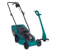 Set tondeuse à gazon 1300W largeur de coupe 32cm - Débroussailleuse 300W diamètre de coupe Ø230mm