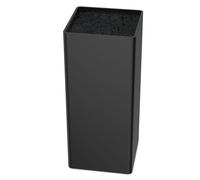 Vonsera Bloc Couteaux Cuisine, Porte Couteau Vide avec Lattes Flexibles, Universel Range Couteaux de Cuisine pour 8 Couteaux de Toutes Sortes, Noir, 9.5 x 9.5 x 22cm