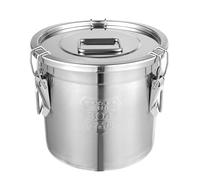 VonVVer Pot à lait en acier inoxydable de 12 l avec couvercle - Récipient à lait hermétique avec joint d'étanchéité en silicone - Grand seau de transport en acier inoxydable - Pour la cuisine, la