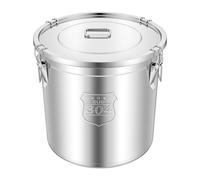 VonVVer Pot à lait en acier inoxydable de 48 l avec couvercle - Récipient à lait hermétique avec joint d'étanchéité en silicone - Grand seau de transport en acier inoxydable - Pour la cuisine, la
