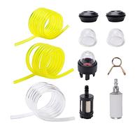 VooGenzek 10 Pièces Kit de Tuyau de Carburant, 1m Tuyaux d'Essenc,Filtre à Essence, Ampoule D'AmorçAge De Filtre, Joint De RéServoir De Carburant, pour Tondeuse, Souffleur, TronçOnneuse