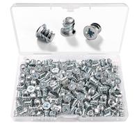 VooGenzek 150 Pièces M6.3 * 8 mm Vis Euro, Spéciale pour Meubles, Vis de Coulisse pour Portes d'Armoires de Cuisine et Charnières de Placard