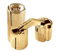 VooGenzek 2 Pièces 14mm Charnière Invisible Laiton Tonneau, Charnière Laiton Caché Ouverture à 180° Angle, Charnières à Barillet Dissimulées, pour Boîtes à Cadeau Bijoux Bricolage