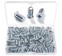 VooGenzek 90 pièces M6,3 x 13 mm Vis spéciales pour meubles, vis européennes fraisées, pour charnières de meubles, guides de tiroirs
