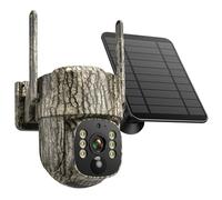 VOOPEAK Camera Chasse 4G Solaire, Camera de Chasse Connectée Telephone avec Carte SIM, Caméra de Chasse Vision Nocturne Communication Bidirectionnelle Détection de Mouvement Piege Photographique