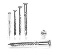 VOOXA Premium Lot de 100 vis de terrasse, 5 x 50 mm, en acier inoxydable C1, TX 25, avec tête fraisée décorative, partie de friction, pointe coupée, pour bois dur, bois tendre et composite