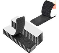 Vordpe Lot de 20 Bandes Auto-Agrippantes Adhésives Extra Fortes, 3x10cm Ruban Crochet et Boucle Double Face Noir, Fixation sans Perçage pour Murs, Maison, Bureau et Sol