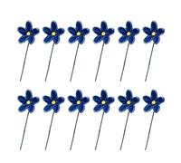 VORILO Piquets de bol d'eau en céramique émaillée pour décoration de jardin | Lot de 12 médiators peu profonds pour pots de terrasse
