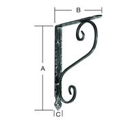 Vormann VORMANN Console L200xP150mm Fer forgé noir, antique Quantité:1