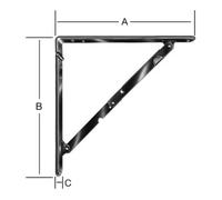 Vormann VORMANN Console pliante L300xP300mm avec bras diagonal Acier, blanc, revêtu Quantité:1