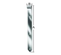 Vormann Vormann Paumelle B.30mm L.300x30mm acier bleu zingué léger Quantité:1
