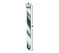 Vormann VORMANN Paumelle semi-lourde pour goupille 13 mm, 400 mm acier zingué Quantité:1