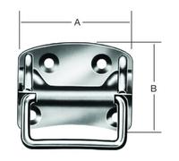 Vormann VORMANN Poignée de caisse avec plaque, L100mm, l80mm S1,5mm, Poignée, diamètre 7,5mm Acier inoxydable Quantité:1