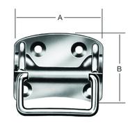 Vormann VORMANN Poignée de caisse avec plaque, L135mm, l105mm, H1,75mm, Poignée, diamètre 10mm acier Quantité:1