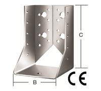 Vormann VORMANN Sabots de poutre intérieurs 100 mm x 140 mm x 2 mm acier galvanisé sendzimir Quantité:1