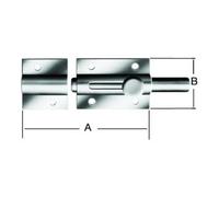 Vormann VORMANN Verrou à bouton 120x36mm avec boucle, acier droit, galvanisé Quantité:1