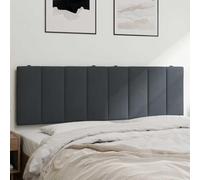 Vorpalize Coussin de tête de lit Hanko gris foncé 160 cm en velours avec fermeture éclair et fermetures pour montage mural, tête de lit confortable et rembourrage mural pour une assise confortable