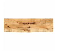 Vorpalize Plateau de table 110 x 20 x 3,8 cm, bord d'arbre en bois de manguier brut, plateau de rechange pour table à manger, table basse, table d'appoint, surface naturelle