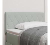 Vorpalize Tête de lit avec bandes lumineuses Gris clair 90 cm en velours réglable pour cadre de lit Coussin mural Design avec LED RVB pour chambre moderne